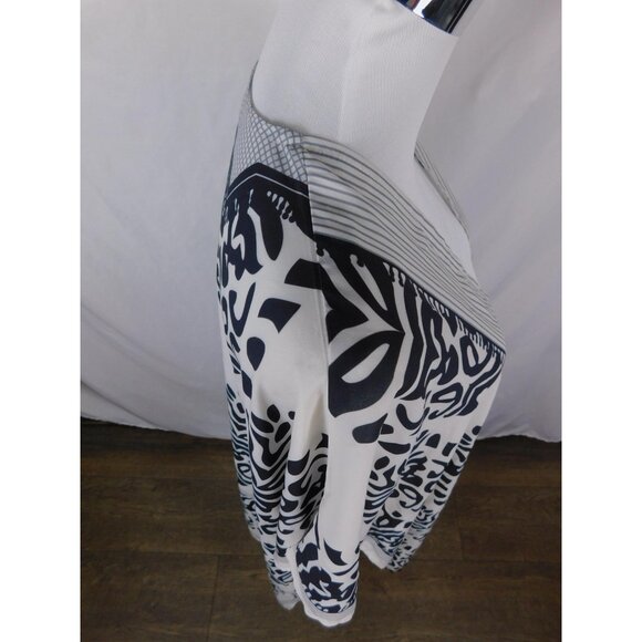 Black White Boho Tribal Kimono Tassel Pompom OS - Picture 10 of 11